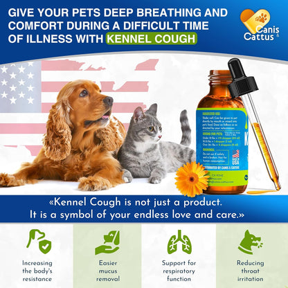 Liquid Dog Vitamins for All Pets – Bundle of Cat & Dog Multivitamin– Vitamin C, D & B – Kidney, Liver & HIPS – Helps with Cough & Breathing – All Breeds Care – 2 Bottle Set