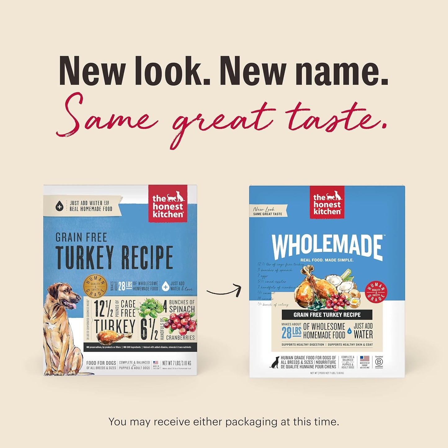 The Honest Kitchen Wholemade™ Dehydrated Grain Free Turkey Dog Food, 10 lb Box