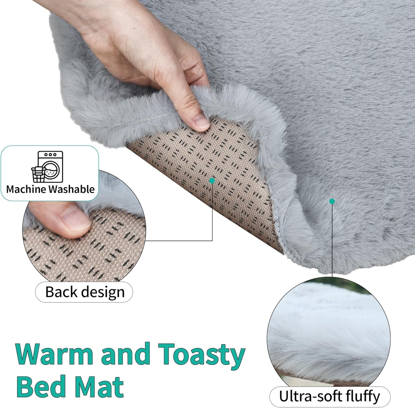 Plastic Cat House Outdoor & Indoor, Feral Cat Houses with Mat, Waterproof Outdoor Cat House for Feral Cats, Outside Cat Shelter for Small Pet, Assemble and Clean Easily