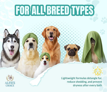 ALFIE'S CHOICE Calm & Comfort Dog Shampoo & Conditioner Set | 16 fl oz Each | with Lavender, Rosemary & Vitamin E | Calming Dog Wash for Itchy Skin, Dry Coat, Odor & All Breeds