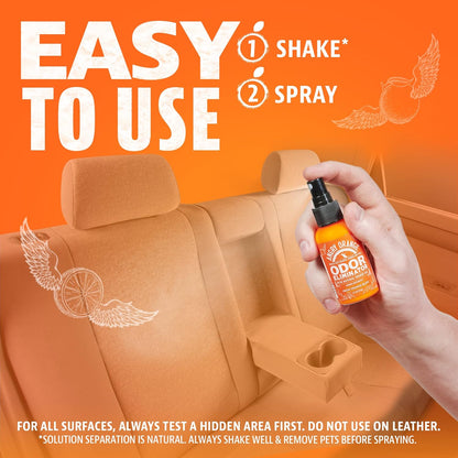 ANGRY ORANGE Pet Care Bundle – Unscented Grooming Wipes (80 Count) + 2oz Pet Odor Eliminator (2 Pack)