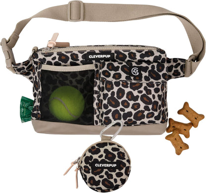 Training Sling & Snackpack Double Insulated Treat Pouch in Leopard