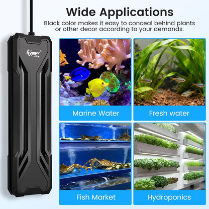 hygger 800W Aquarium Heater, Upgraded Submersible Fish Tank Heater with Dual Protection System & LED Digital Display, with Automatic Power-Off Function, for 80-220 Gal Freshwater and Saltwater Tank