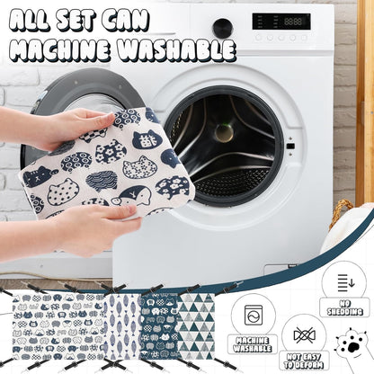 4 Pcs Cat Hammock for Cage Hanging Reversible Cat Hammock Soft Bed Catio Accessories for Winter and Summer 20x14 Inch with Adjustable Straps and Metal Hooks Double Sided for Kitten Ferret Small Animal