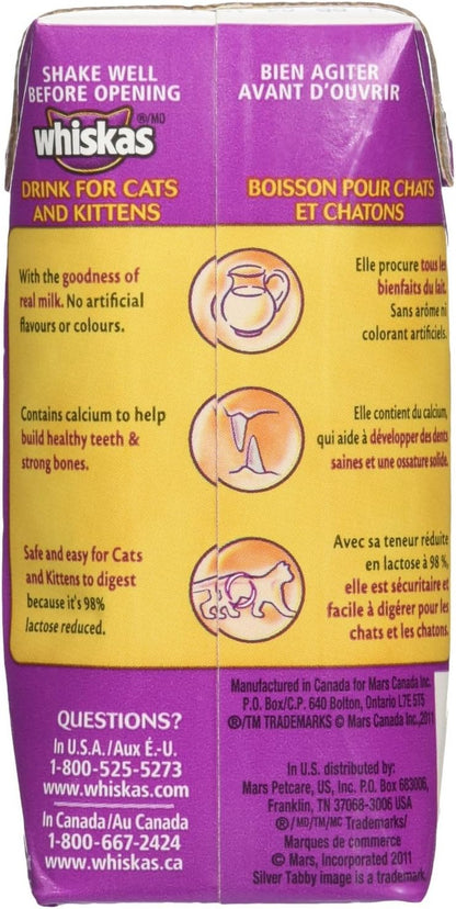 Whiskas Catmilk Plus Drink for Cats and Kittens 24 Count, 6.75 Ounces