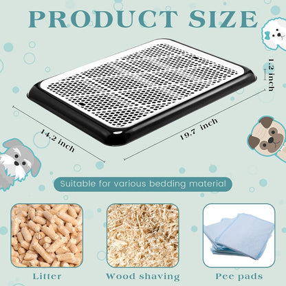 Mifoci 2 Pcs Dog Pee Pad Holder Potty Tray Portable Dog Litter Box Toilet Training for Small Medium Large Pet Puppy Indoor Outdoor