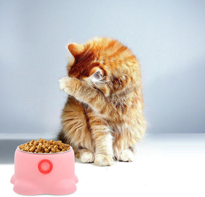 Anti-Spill Stainless Steel Cat Bowl Octopus Shape Portable Non-Tipping Pet Feeding Dish for Active Cats and Puppies, Peach Pink Non-Slip Water and Food Bowl for Travel and Home Use