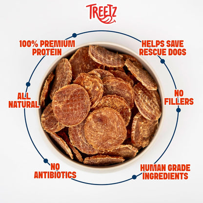 TREETZ Duck Chips Dog Treats, Human-Grade, Natural Lean Meat, Easy to Digest, Soft Texture, No Fillers or Artificial Ingredients, Great for Training, 12 oz Bag (12 Ounce (Pack 1), Duck)