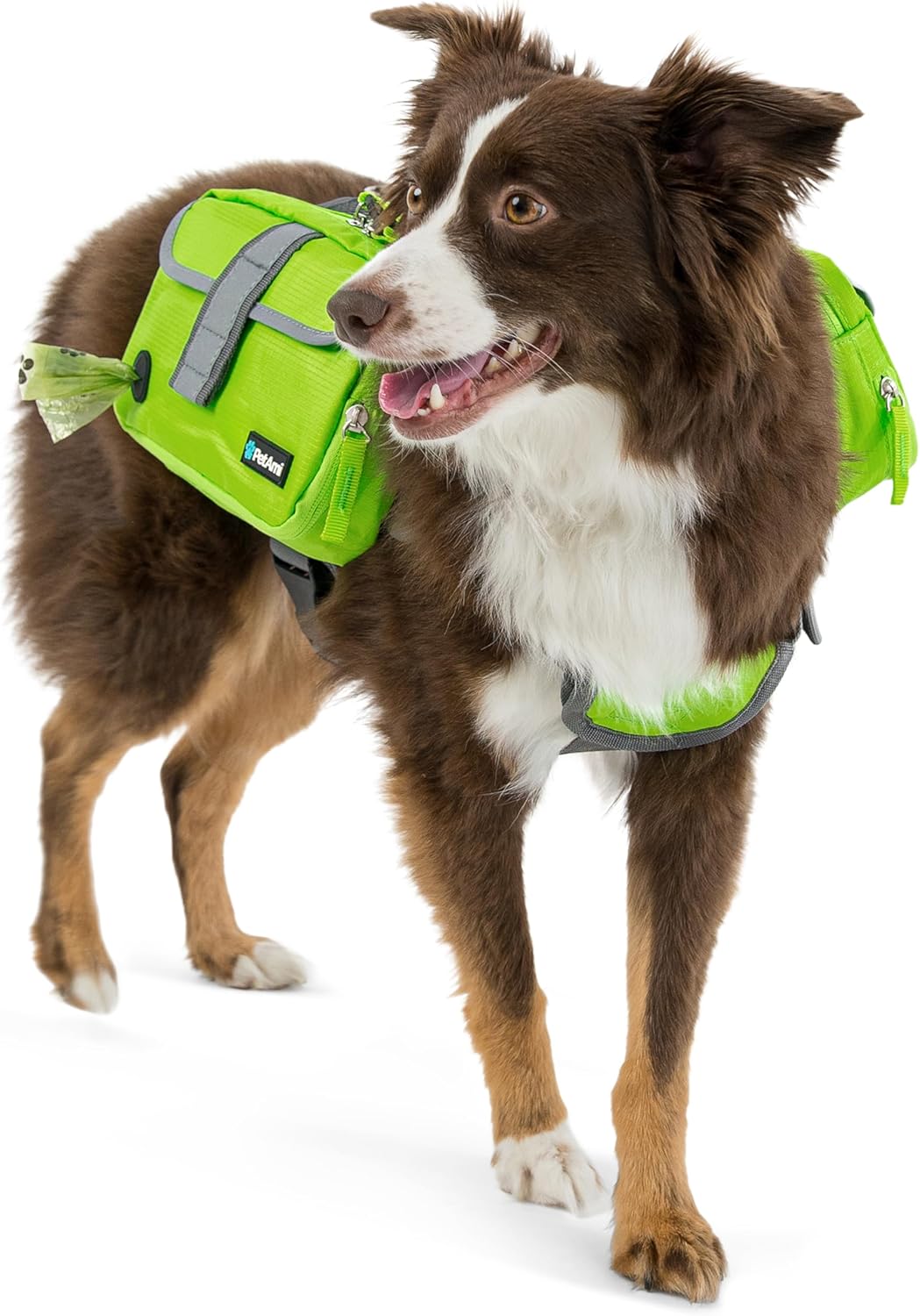 PetAmi Dog Backpack for Medium & Large Dogs, Saddle Bag for Dogs to Wear for Hiking, Pet Backpack Harness Dog Pack with Reflective Side Pockets for Walking Running