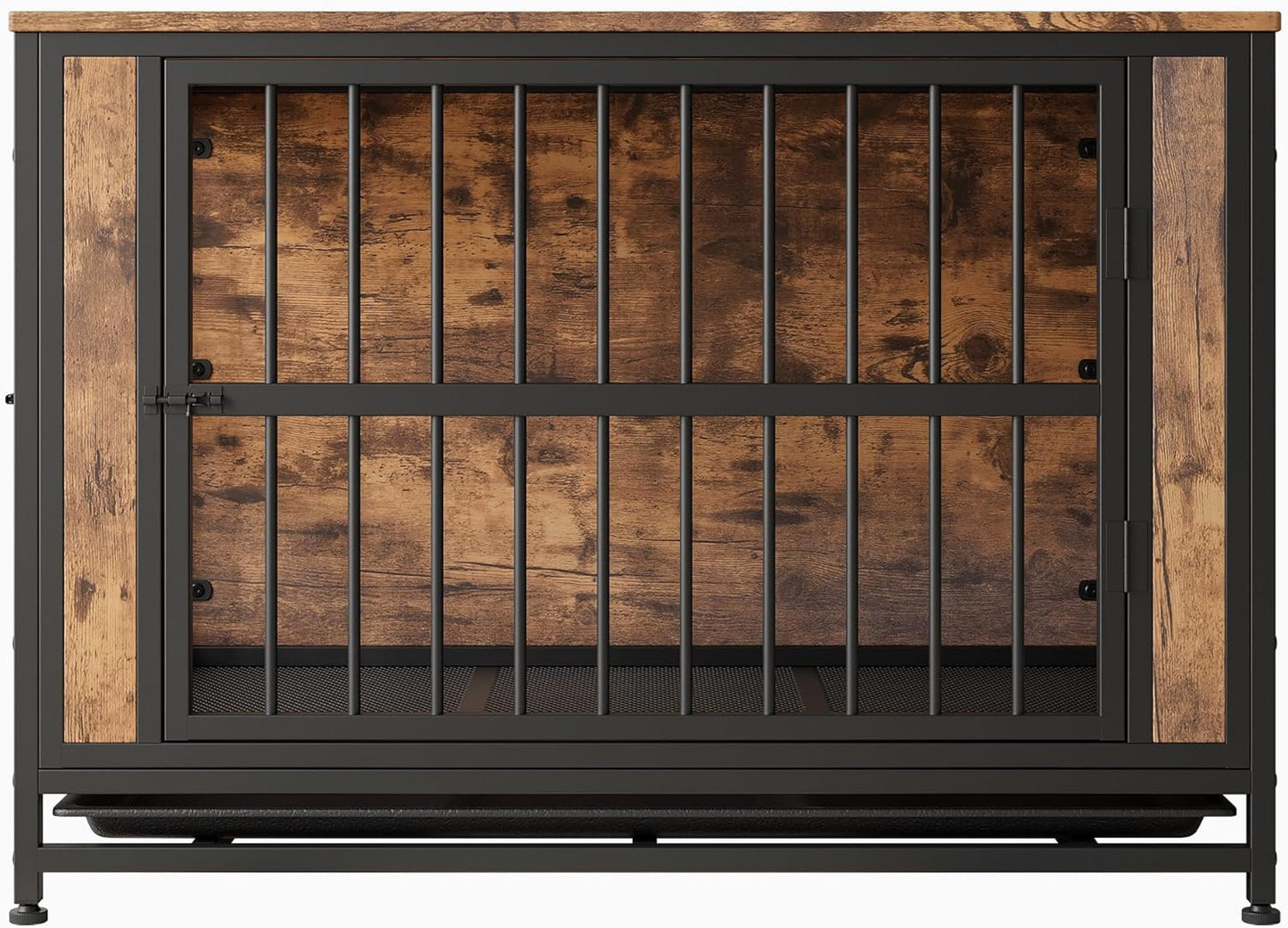 LUMILAND Stylish Dog Crate Furniture for Ultimate Comfort, Multi-Functional and Chew-Resistant Design, Rustic Brown