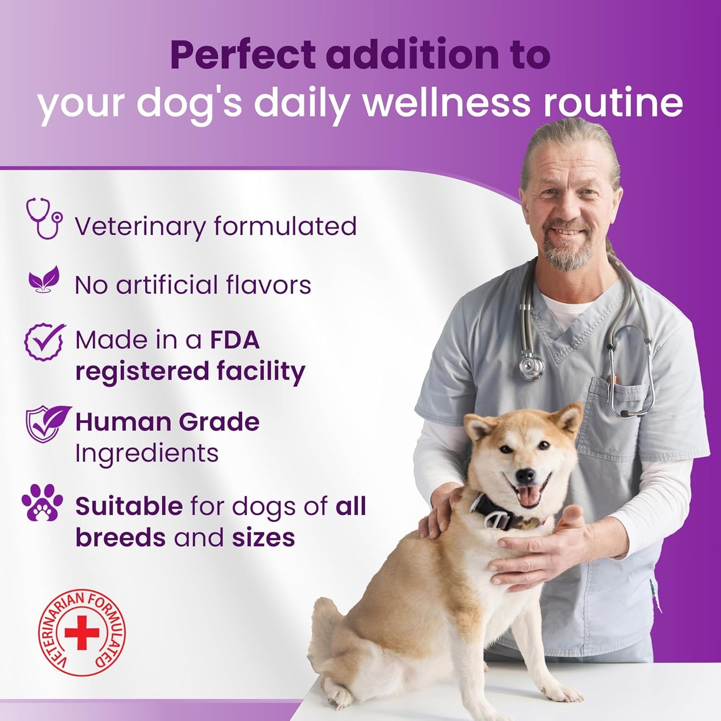 Bio PetActive Dog Zinc and Biotin Supplement Enriched with Omega 3 & Fish Oil | Support Healthy Skin, Coat, Hair and Nail | 500mg Soft Chews Vitamins & Mineral Complex | 75 Tablets