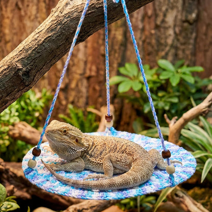 Bearded Dragon Hammock, Reptile Hammock Tank Accessories Bearded Dragon Tank Accessories Small Lizard Cage Bed Hanging Hammocks for Chameleon Birds Rats Gecko Iguana