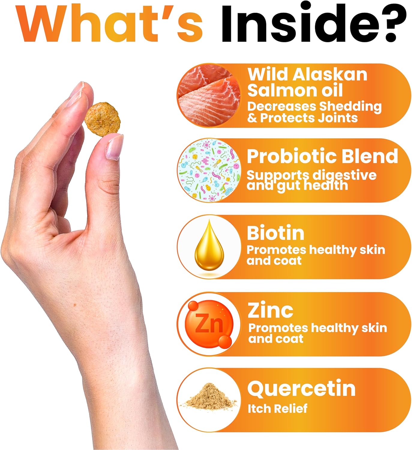 Omega 3 for Dogs - Fish Oil for Dogs Chews - Allergy and Itch Relief - Anti Shedding Supplement - Joint Health Treatment - Dry Itchy Skin and Coat Supplement - Salmon Oil - EPA & DHA - Made in USA