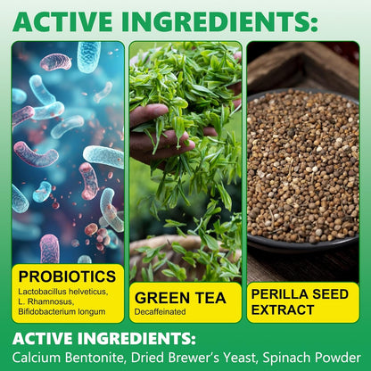 Dog Dental Powder with Probiotics & Green Tea, Natural Breath Freshener for All Small Medium Large Dogs, 120g