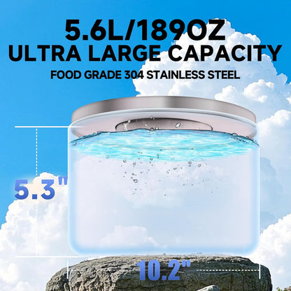 Dog Water Bowl No Spill and Slow Feeder Dog Bowl, 304 Stainless Steel