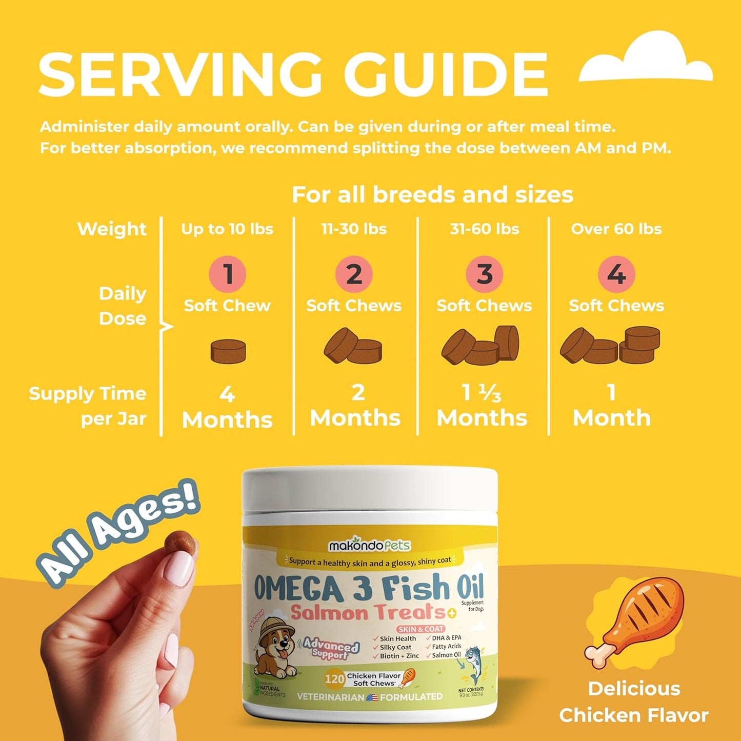 Dog Allergy Support + Skin & Coat & Digestive Health Bundle | Omega-3 Fish Oil, Probiotics & Digestive Enzymes | 240 Soft Chews for Itchy Skin, Gut Balance & Shiny Coat