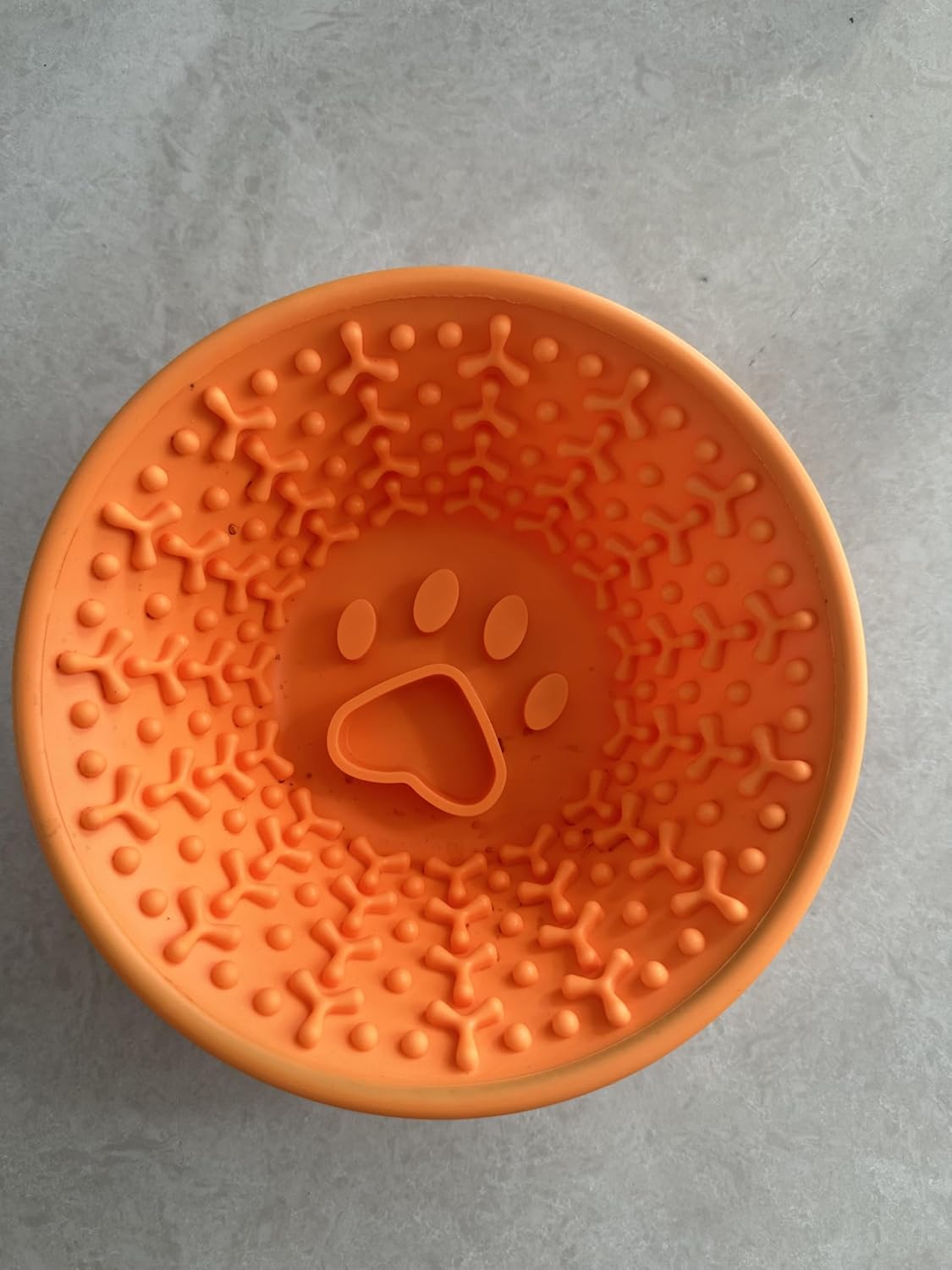 Dog Slow Feeder Bowl (Orange)