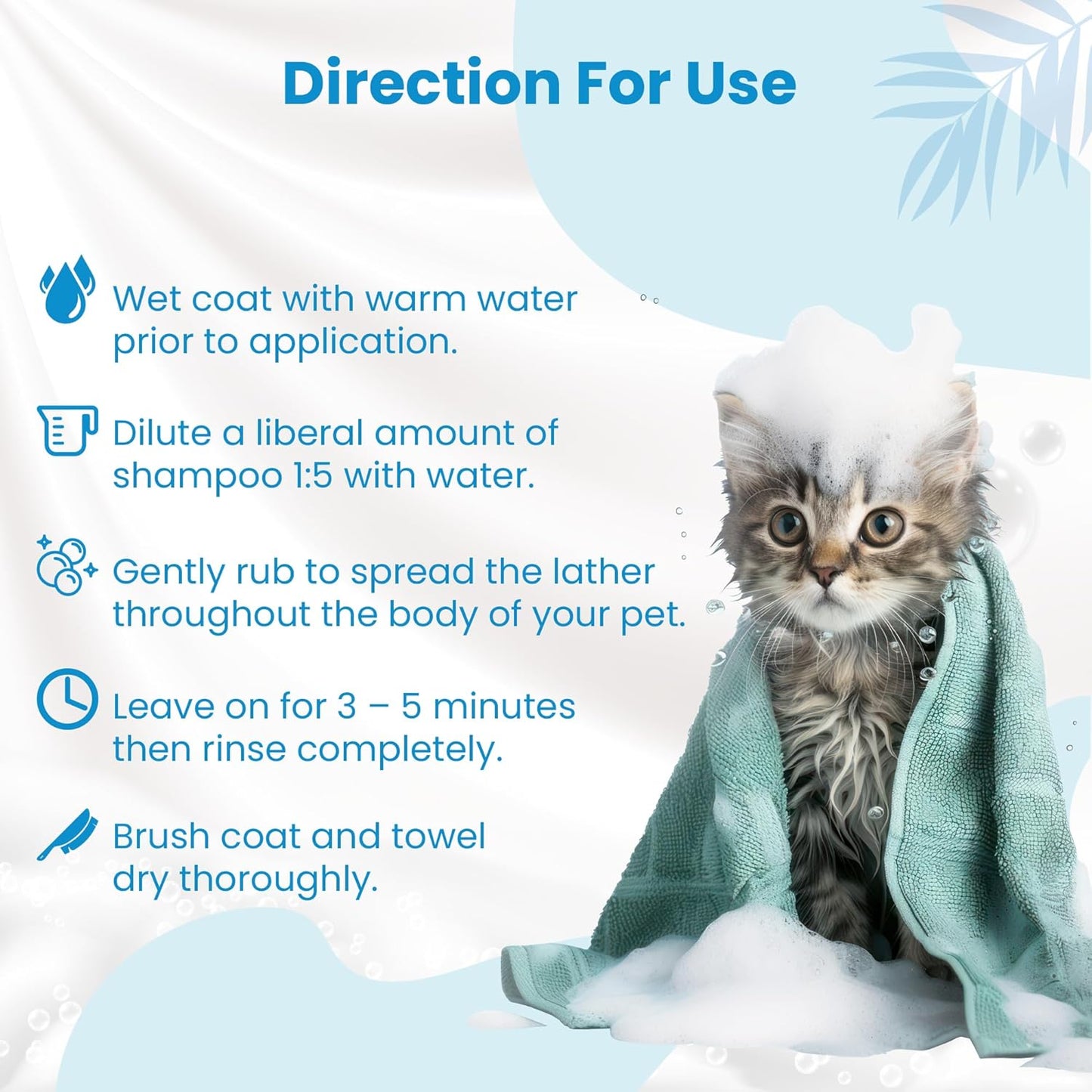 Bio PetActive Cat Shampoo with Natural Aloe Vera Extract | Itch Relief, Sensitive Skin & Coat Care – Deshedding & Moisturizing Formula | Veterinary Formulated, Paraben Free, pH Balanced | 13.53 Fl Oz