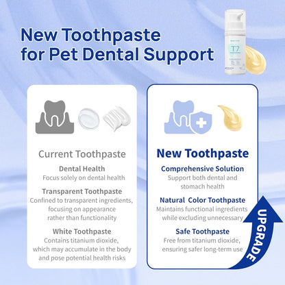 Dental-Tummy Toothpaste & Dental Rinse for Cats and Dogs (110ml) with Patented 2-Strain Probiotic, 5 Enzymes, Organic Fucoidan, Vitamin U, Mastic Gum
