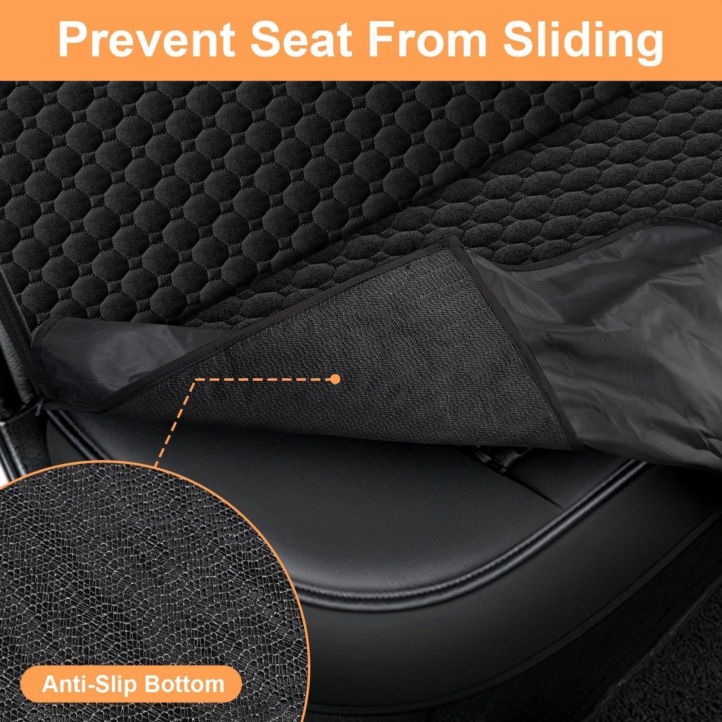 Mancro Dog Car Seat Cover for Back Seat, 2025 Upgraded 600D Heavy Duty Waterproof & Scratch-Resistant Dog Hammock for Car, Back Seat Pet Cover for Dogs with Sedan, Trucks and SUVs, Standard, Brown