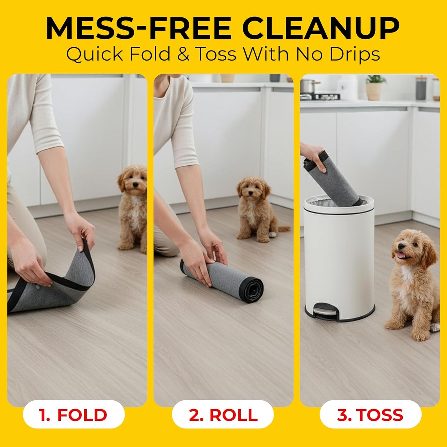 Glad for Pets Black Charcoal Puppy Pads, 23"x23" Disposable Training Pads That Absorb & Neutralize Urine with Activated Carbon - 100 Count