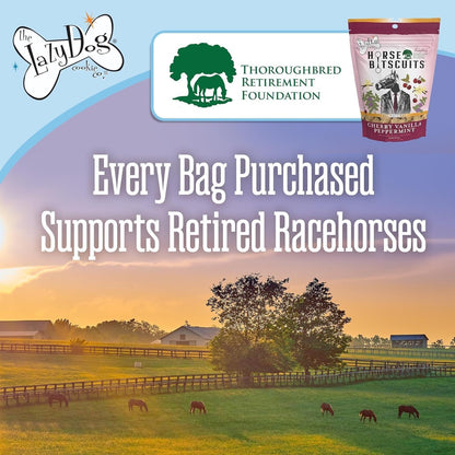 The Lazy Dog Cookie Co. Bitscuits, Horse Treats, Alfalfa, Flax & Peppermint, Pocket Size Biscuits for Horses & Ponies, All Natural Horse Cookies, Made in USA, 14 oz. Bag (Pack of 2)