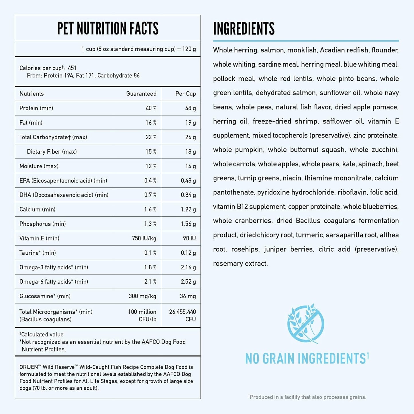 ORIJEN Wild Reserve Dry Dog Food Wild-Caught Fish Recipe 12lb Bag