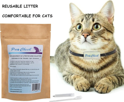 Cat Litter for Urine Collection - Reusable and Non-Absorbent Cat Urine Collection Home Kit Intended to Monitor Cat Health