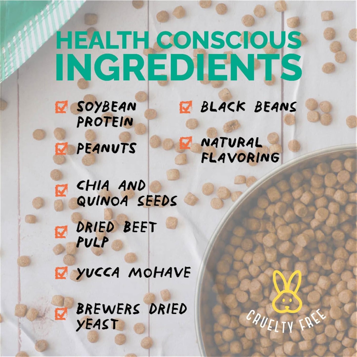 The Green Dog: Super Premium - Adult Small Bite - 6.6 Lb Bag Dog Food - Plant Based Protein, Vegan Dry Pet Kibble, Gluten Free, Complete Nutrition