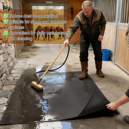 Rubber Horse Stall Mat, 3.7x6 Ft Stable Mat with Shock Absorption & Cushioning Waterproof Non-Slip Flooring for Horse Stalls Livestock Barn Farm Cattle Sheep & Pig Shed Easy Clean Horse Mat