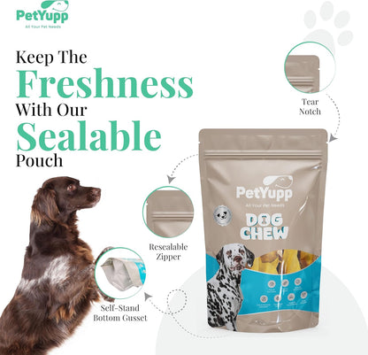 Water Buffalo Ears for Dogs 20 Count - All Natural, Single Ingredient & Long-Lasting Beef Ears for Small, Medium & Large Dogs - Promotes Dental Health & Rawhide Free Dog Treats