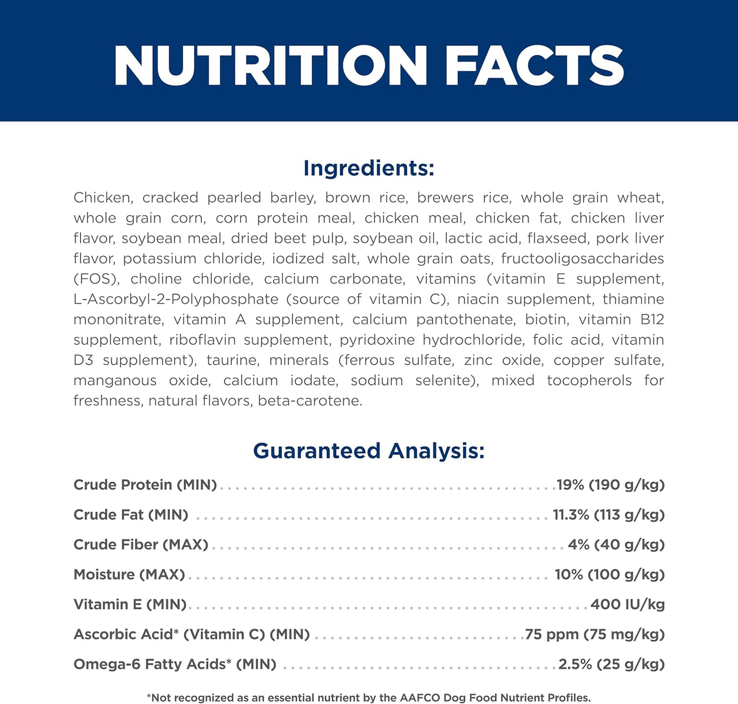Hill's Science Diet Adult 1-6, Adult 1-6 Premium Nutrition, Dry Dog Food, Chicken & Barley, 15 lb Bag