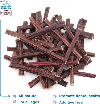 GigaBite Single Ingredient All Natural Free Range Bully Treats and Chews - Bully Sticks/Bladder Sticks/Beef Esophagus by Best Pet Supplies - Esophagus Sticks (6 Inch), Pack of 40