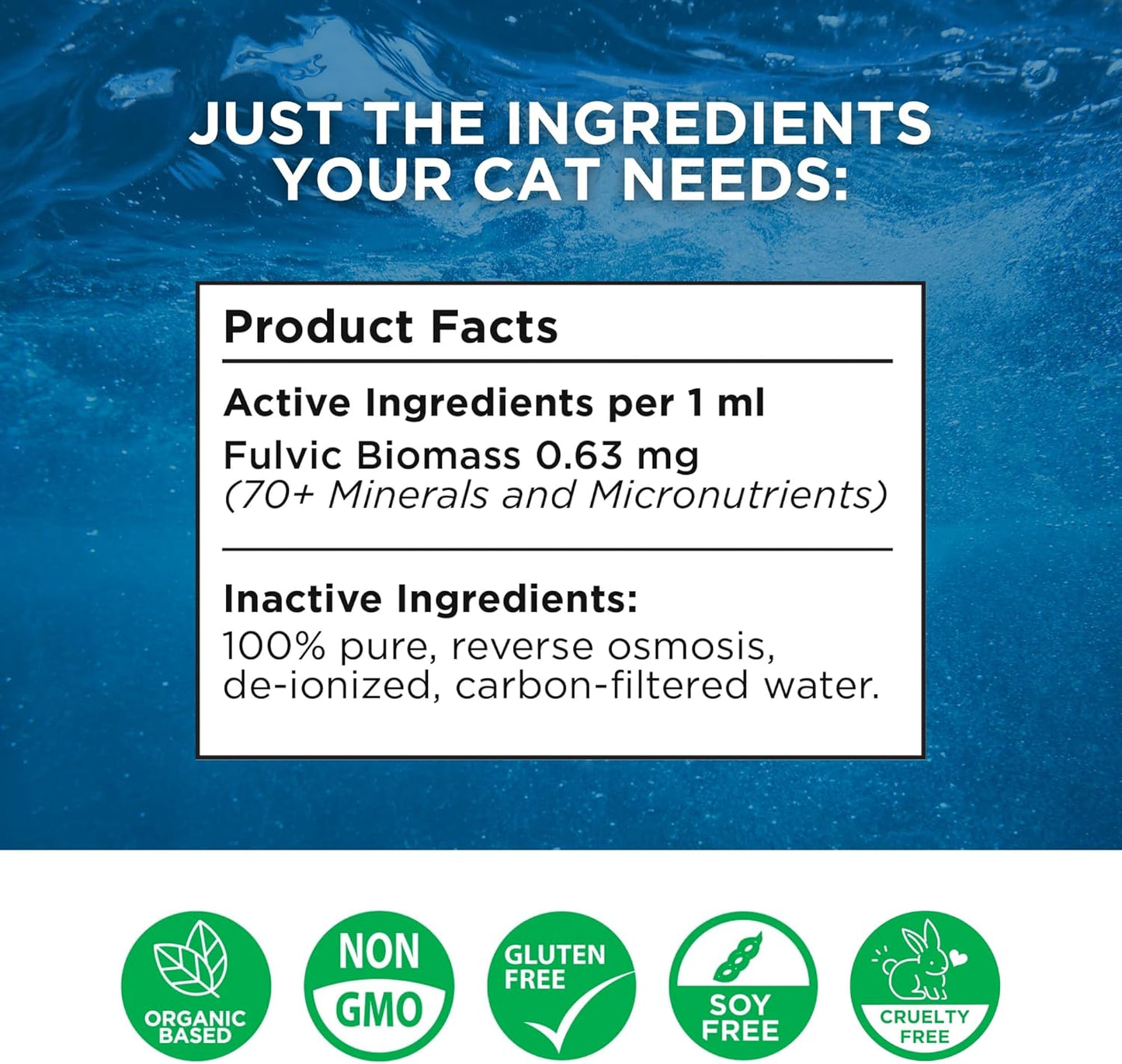 Beam Minerals Complete Feline Electrolytes | Full-Spectrum Electrolytes for Cats | 8 Fl Oz