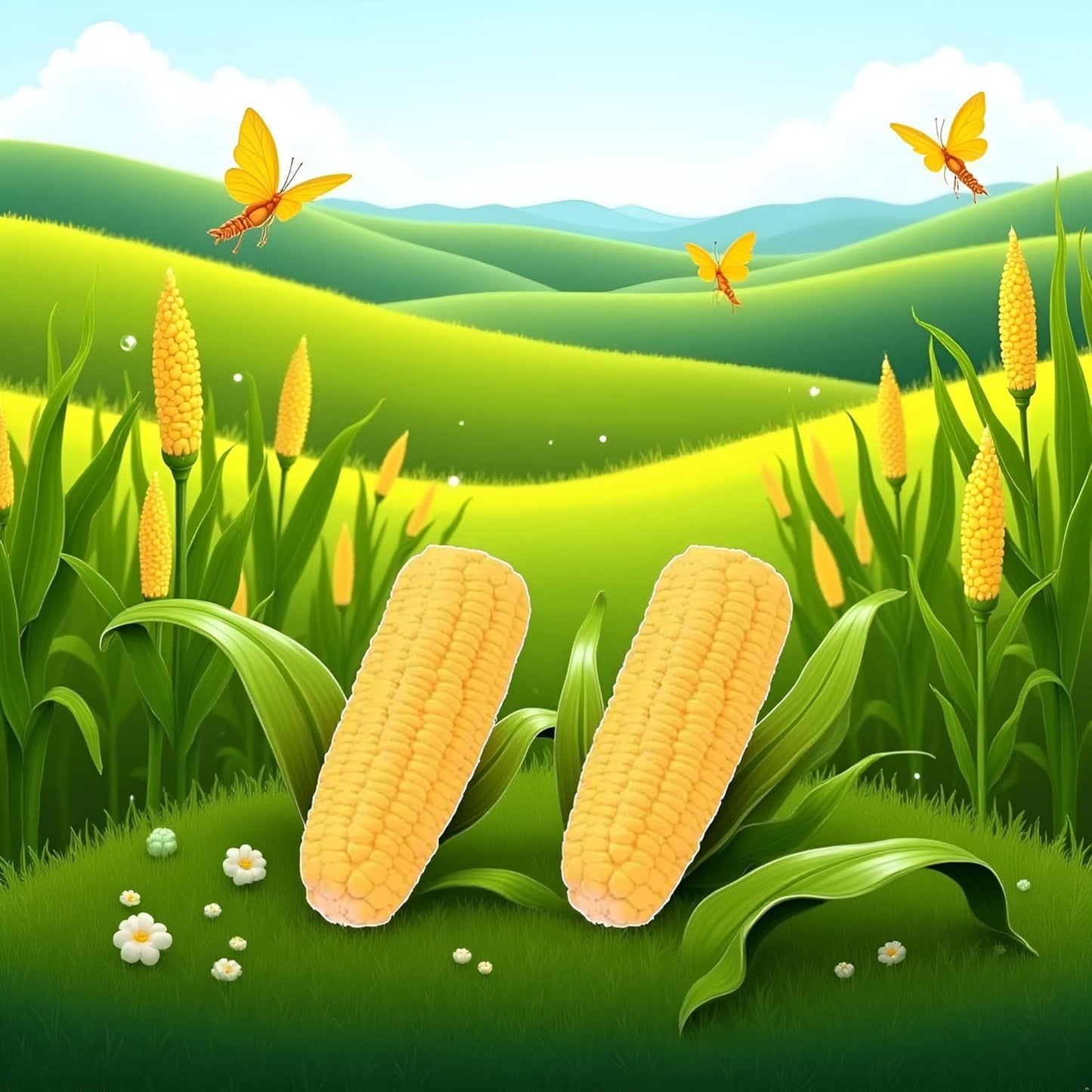 BWESOO 2Pcs Pet Dog Puppy Latex Corn Shape Squeaky Bite-Resistant Interactive Play Chew Toy Pet Supplies Dog Toy Corn, Toys Aggressive Chewers for Small/Medium/Large