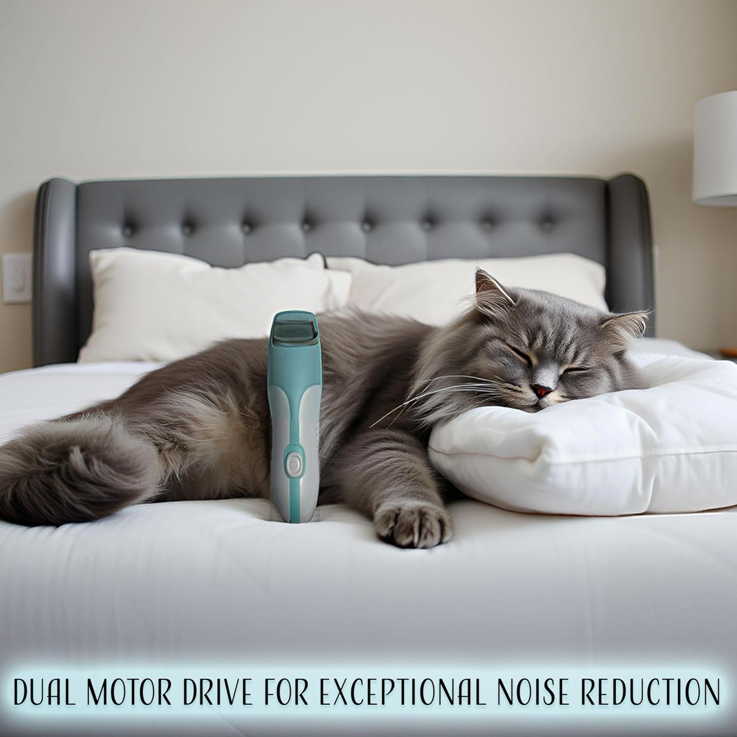 2 in 1 Cat Butt Trimmer & Vacuum, Low Noise Vacuum Suction, 2-Speed Quiet Pet Groomer, USB Rechargeable