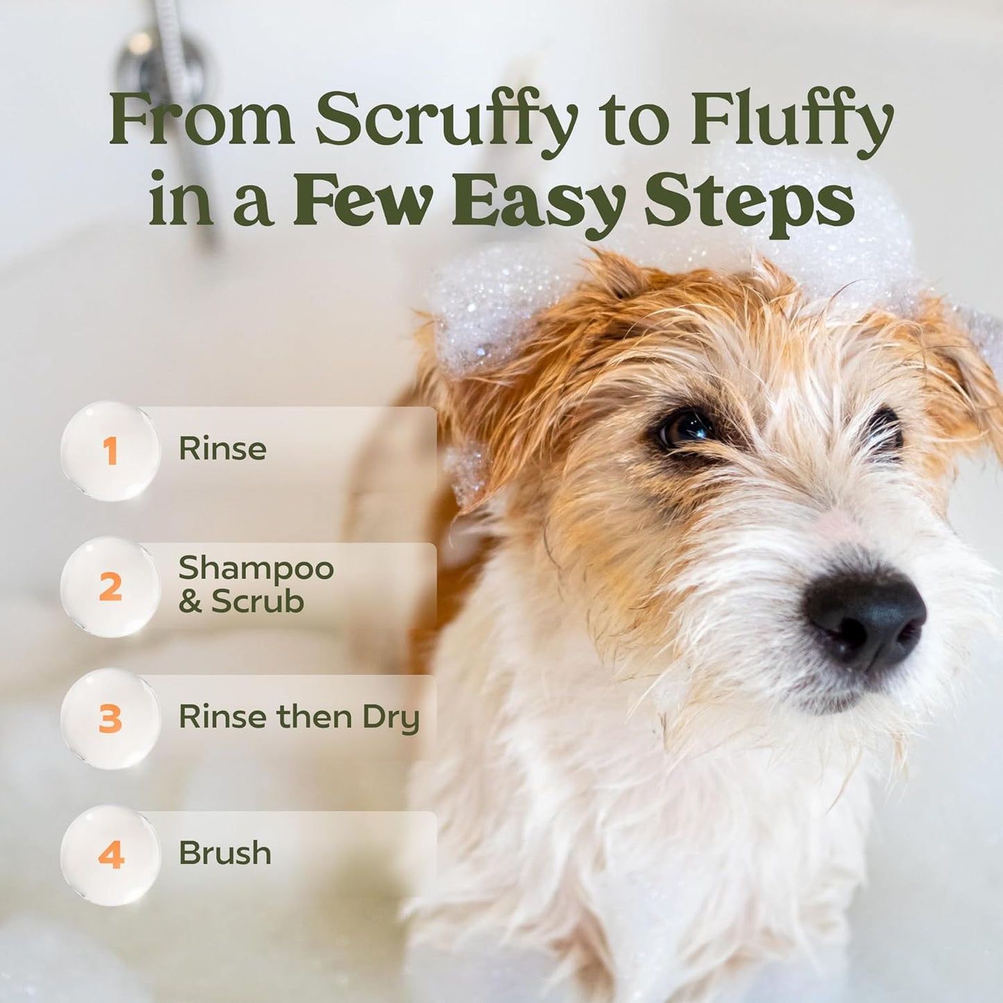 PAWFUME Deshedding Dog Shampoo and Conditioner, Show Dog, 1-Pack – Nourish & Detangle for Silky Soft Coat – Probiotic, Deep-Cleaning, pH-Balanced Formula – Salon-Quality Shampoo for Dogs