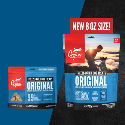ORIJEN Grain Free High Protein Freeze Dried Dog Treats Original Recipe 3.25oz Bag