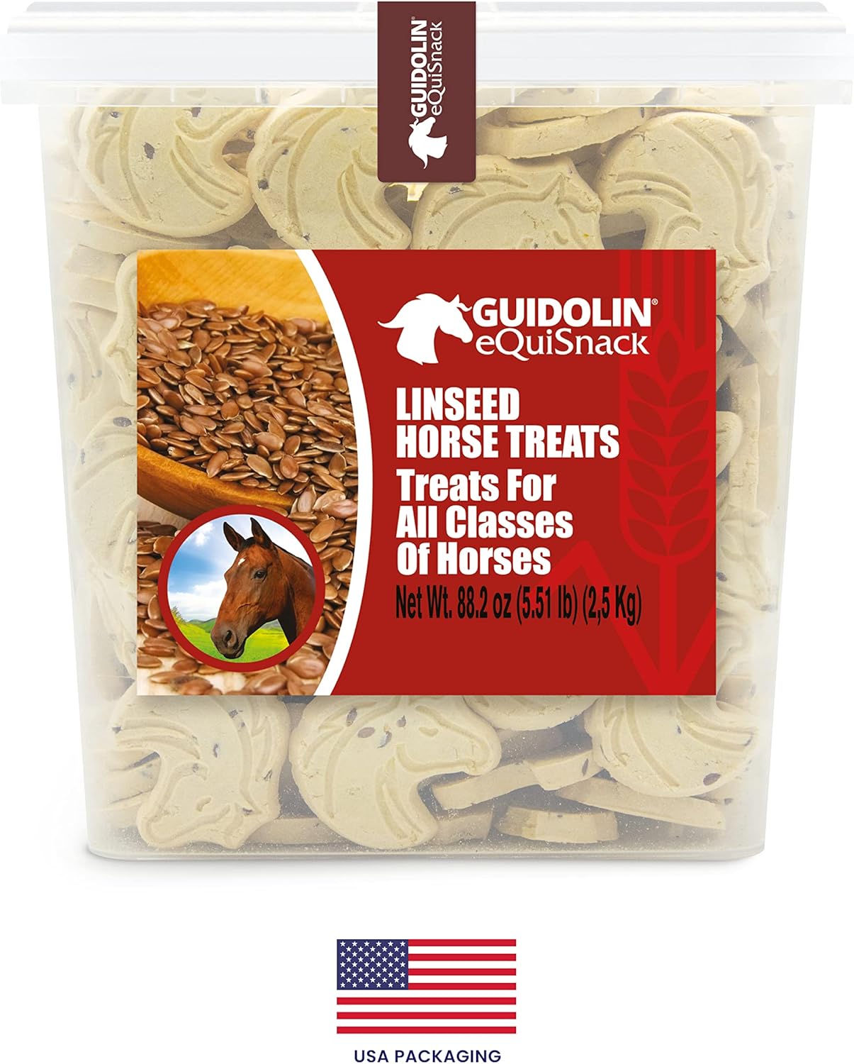 Linseed Treats for All Classes of Horses with Real Superfoods, No Sugar Added, Handmade in Italy - 5,51 LB