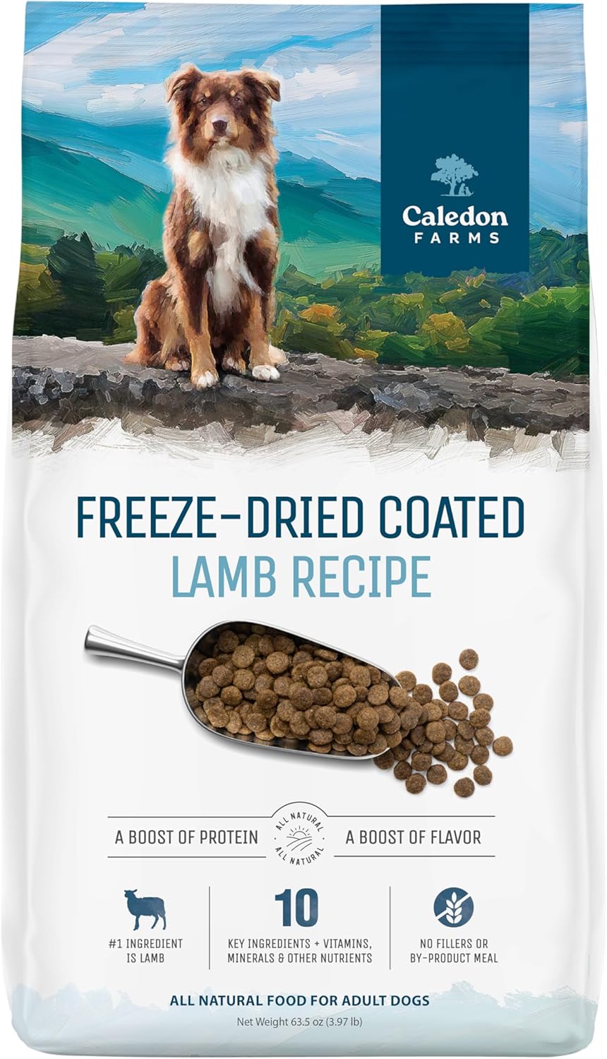 Caledon Farms Freeze-Dried Coated Lamb Recipe Premium Dry Dog Food 3.9lb
