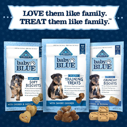 Blue Buffalo Baby Blue Training Treats Natural Puppy Soft Dog Treats, Savory Chicken 4-oz Bag