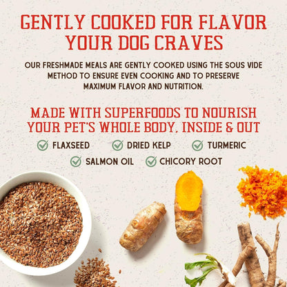 Stella & Chewy's FreshMade Frozen Fresh Grain-Free Beefy-Licious Dog Food, 16-oz Pouch (Pack of 4)