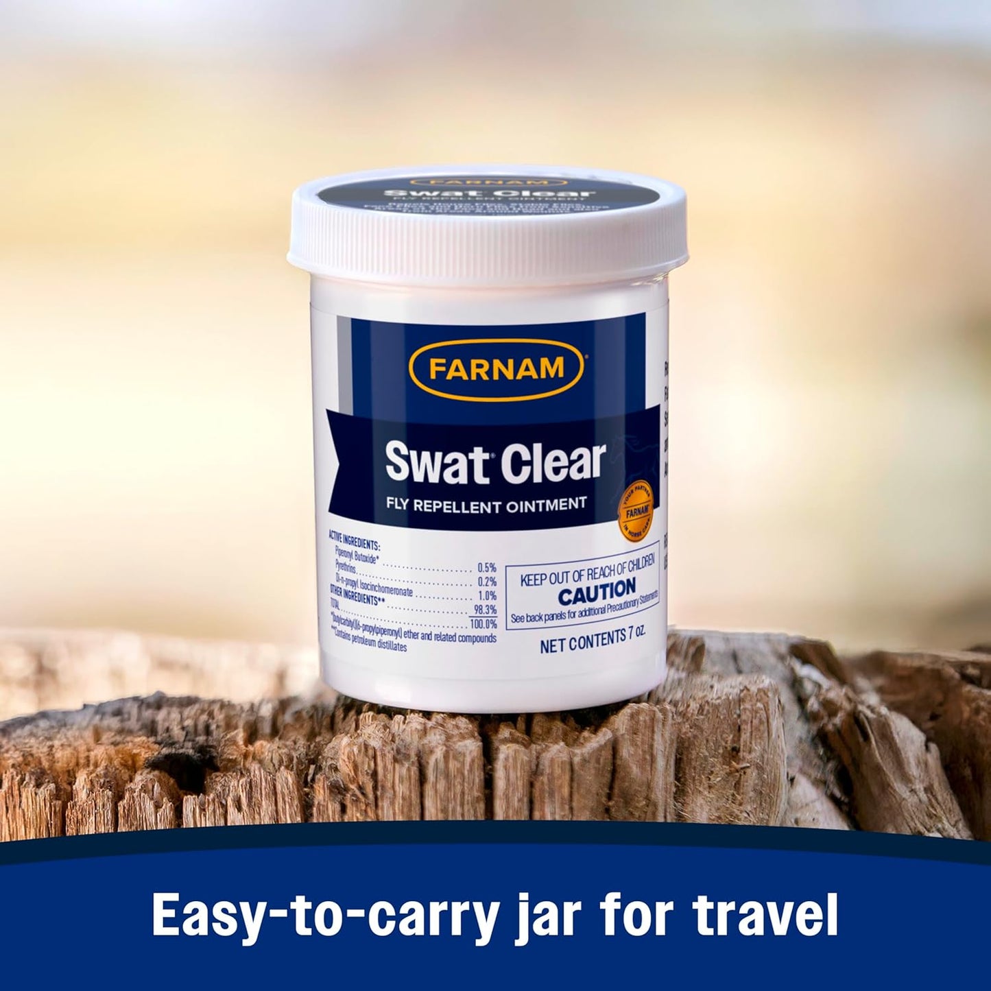 Farnam Swat Fly Repellent Ointment for Wounds, Sores, Scratches and Abrasions, 7 oz