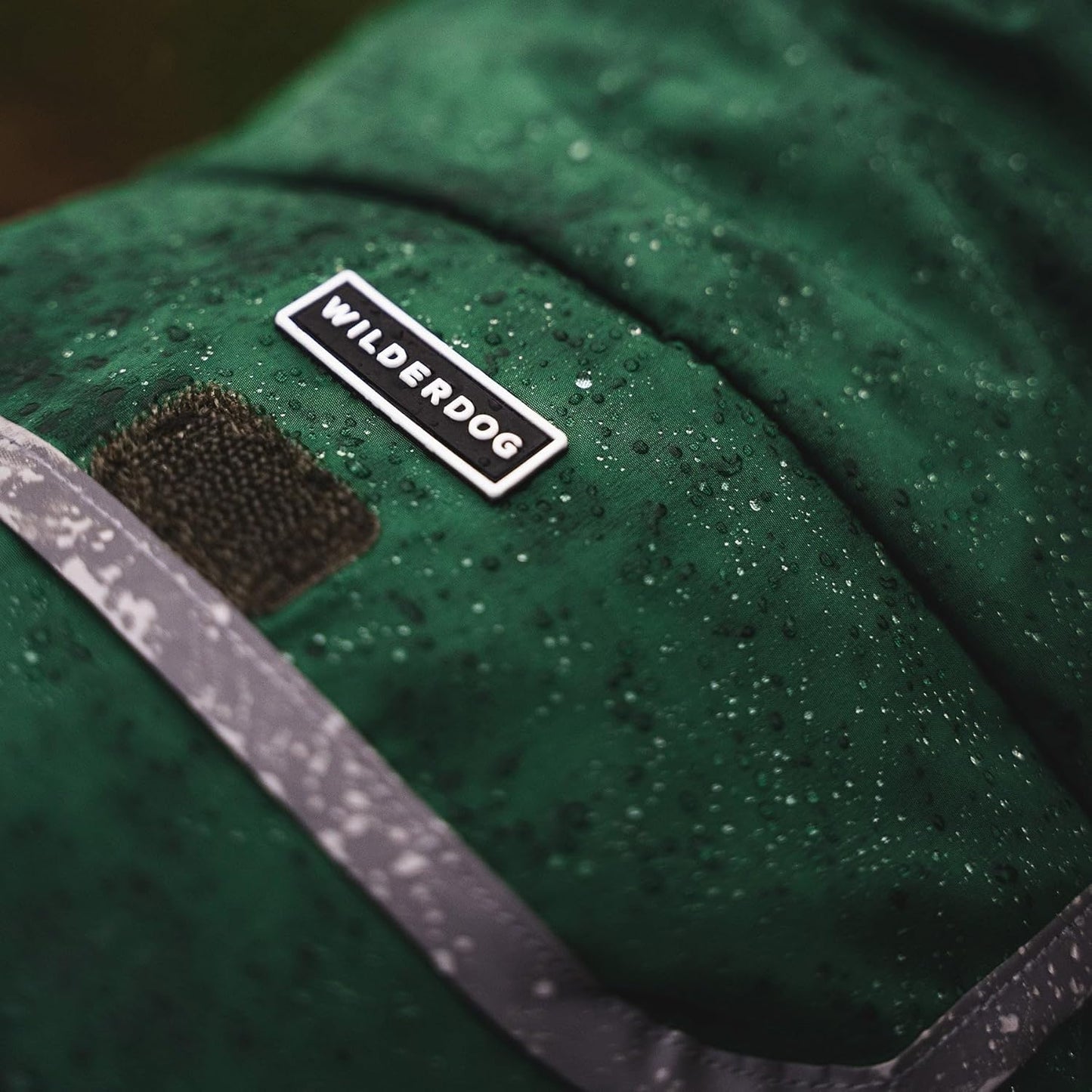 Wilderdog Dog Jacket Waterproof Raincoat with Breathable Interior, Removable Hood, Torso Strap, Secure Closures, Back Pocket and Two Hanging Loops, Foldable into Back Pocket