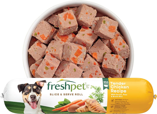 Freshpet Dog Food, Slice and Serve Roll, Tender Chicken Recipe, 16 Oz