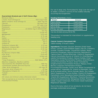12-in-1 Multivitamin for Dogs - 240 Puppy and Senior Dog Vitamin and Supplement Soft Chews for Hip and Joint - Advanced Formula with Glucosamine, Omega 3,6,9, Vitamins, Probiotics, and More