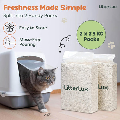 Tofu Cat Litter Clumping, Ultra Absorbent, Fast Drying, Flushable Cat Litter 100% Natural Ingredients, Solubility in Water, Neutralizing Properties of Odor, Dust-Free Tofu Litter for Cats 11lb