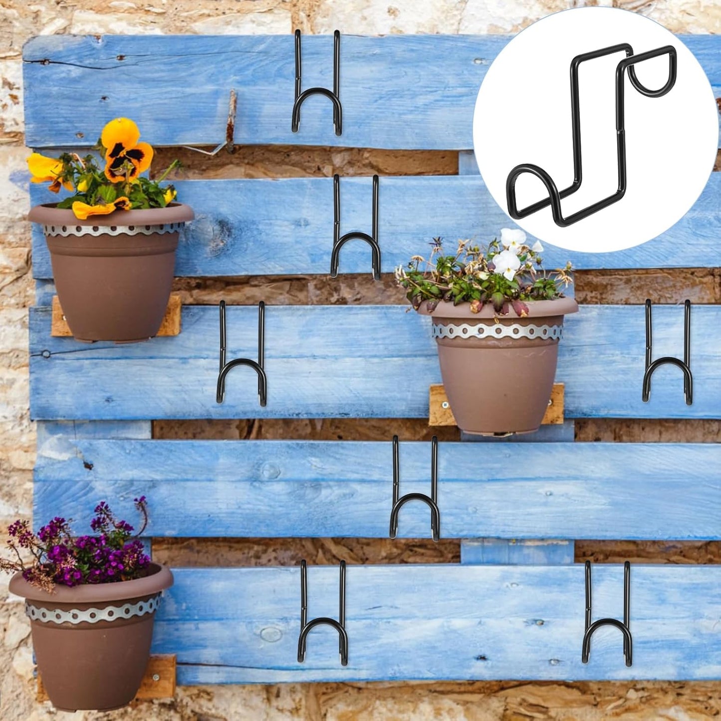 8 Pcs 4 Inch Heavy Duty Metal Tack Hook Over Rail Bridle Hooks & Horse Water Bucket Hooks Hangers for Stable, Fence, Garage, Cloakroom