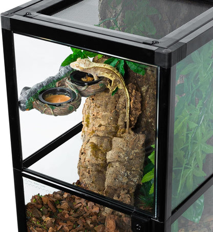 REPTI ZOO Reptile Feeder Ledge Magnetic (Dual Feeder)