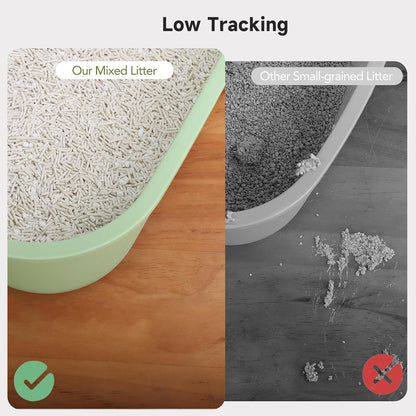 Non-Stick Ultra Clumping Cassava Tofu Cat Litter, Odor Control Low Tracking Kitty Litter Pellets, Plant-Base Natural Ingredients Cat-Litter, 9 lb X 4 Pack